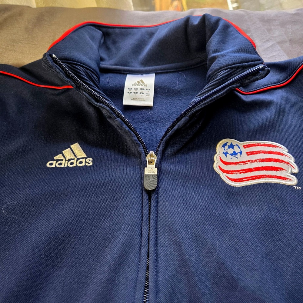 Adidas New England Revolution Track Jacket Navy Red White Full Zip Womens‎ M
